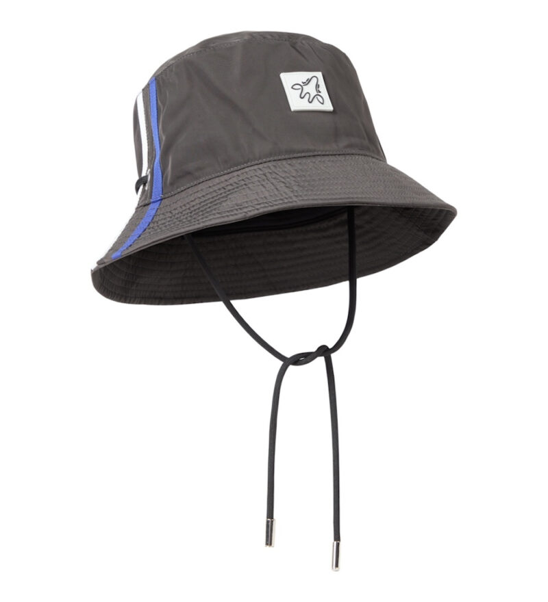 Gorro de playa gris con bandas laterales Logo Wildgiraffes