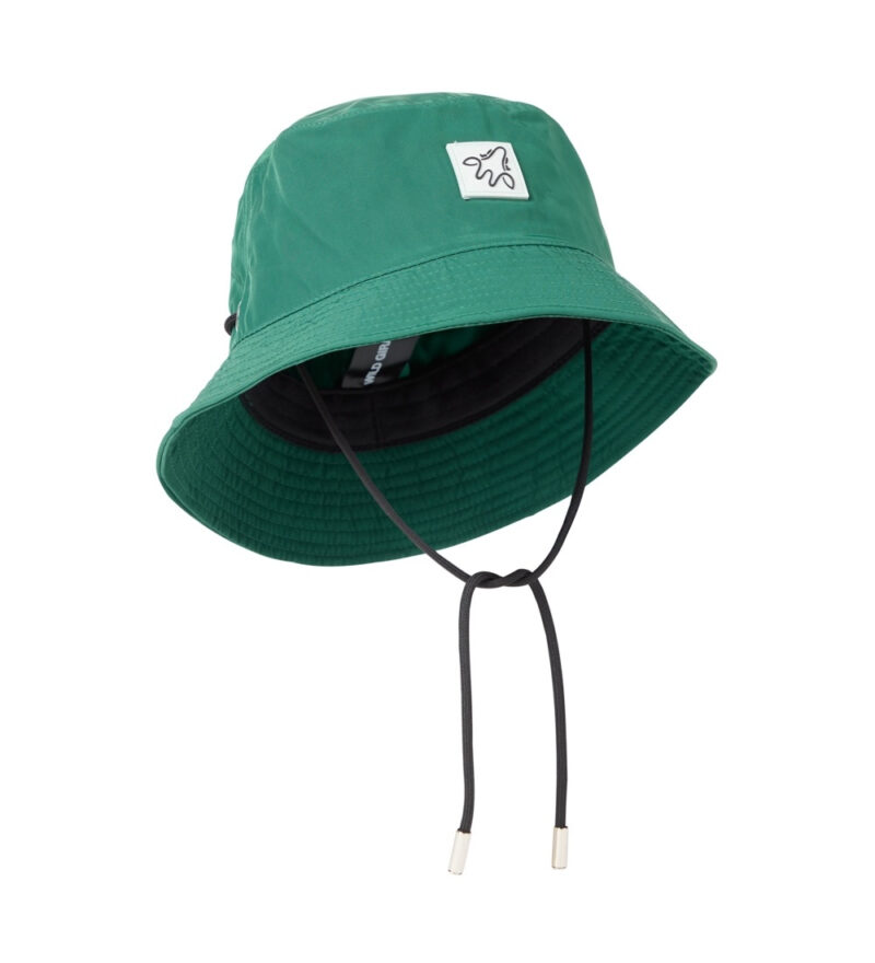 Gorro de playa verde Logo beis Wildgiraffes