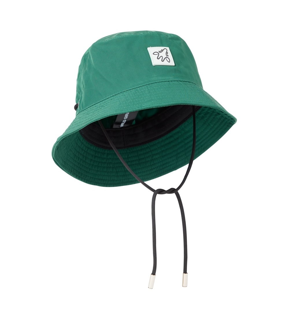 Gorro de playa verde Logo beis Wildgiraffes