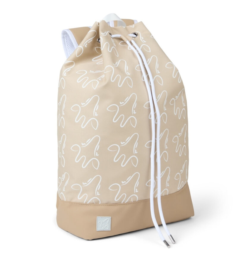 Mochila de playa Beis monograma wildgiraffes