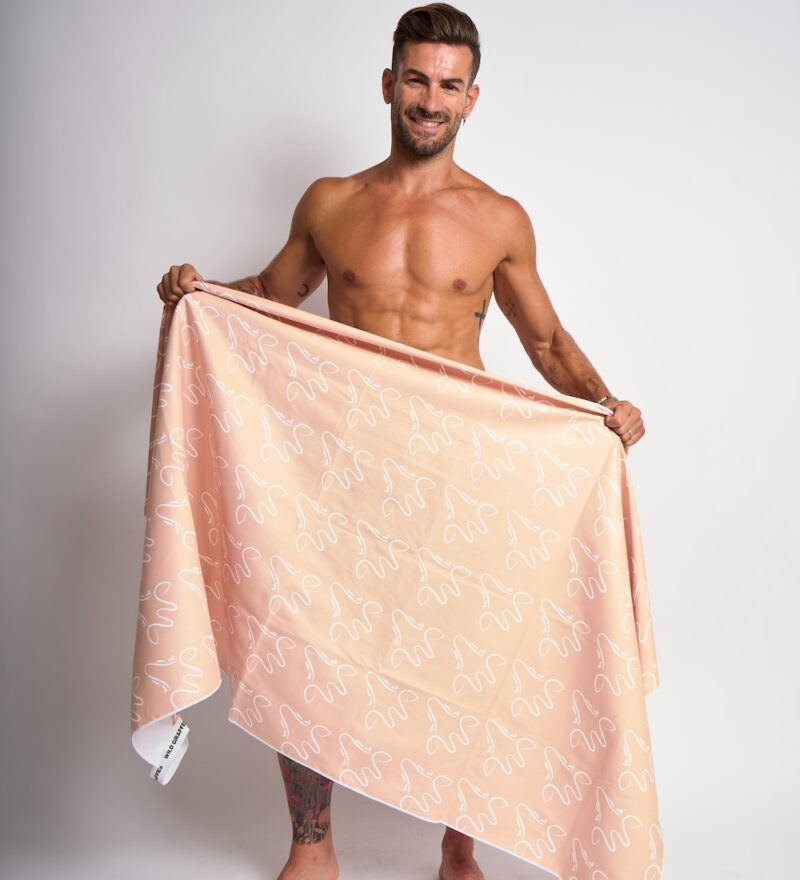 Toalla de playa Logo beis Wildgiraffes