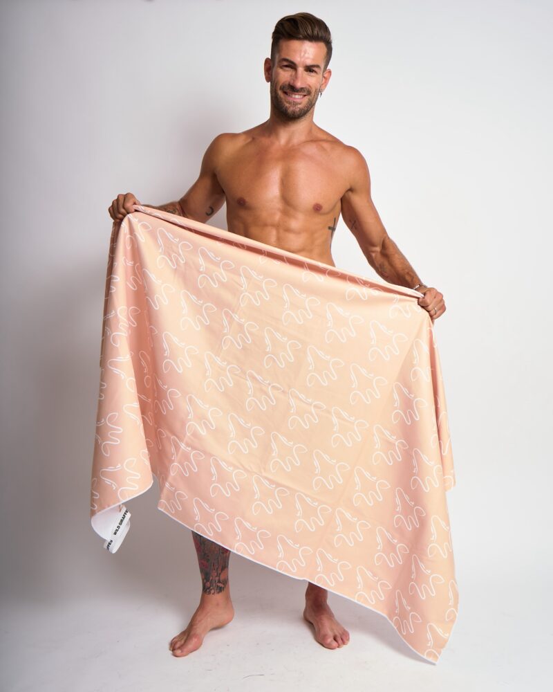 Toalla de playa Logo beis Wildgiraffes