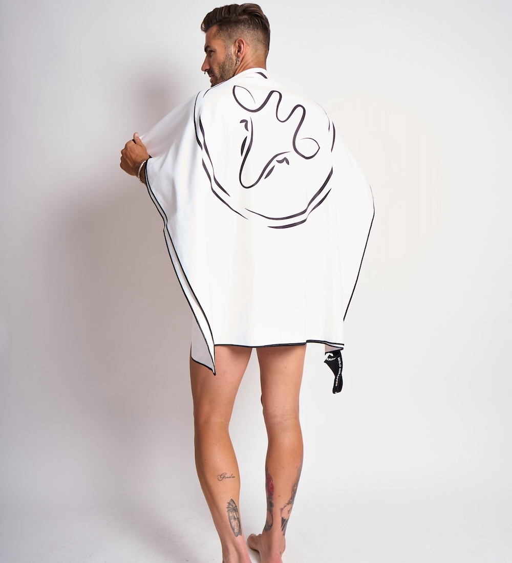 Toalla de playa blanca Monograma