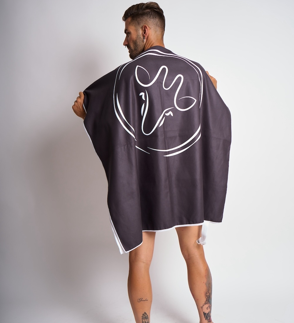 Toalla de playa negra noche Monograma