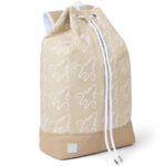 Mochila de playa Beis monograma wildgiraffes